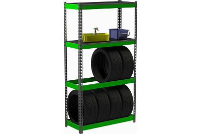 Стеллаж Metalex серия TIRES 1800x1600x500 (две полки) SMTII181650