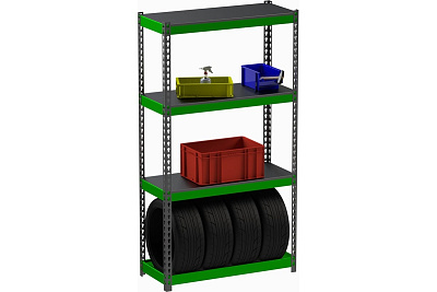 Стеллаж Metalex серия TIRES 2200x1600x400 (три полки) SMTIII221640