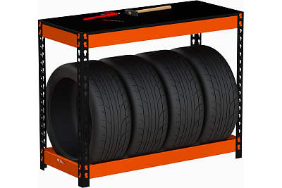 Стеллаж Metalex серия TIRES 950x1800x600 мм, одна полка, оранжево-черный SMTIO951860