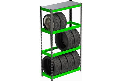 Стеллаж Металекс серия TIRES 1800x1400x400 мм, одна полка SMTI181440