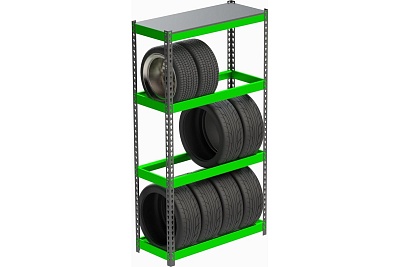 Стеллаж Металекс серия TIRES 2000x1600x600 мм, одна полка SMTI201660