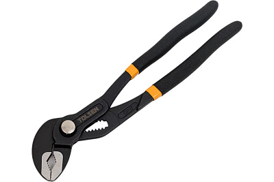 Клещи TOLSEN переставные черные усиленные с кнопкой 250мм 10“ 10329
