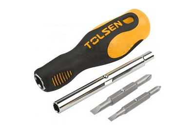 Двухсторноняя отвертка TOLSEN 6 в 1 20043