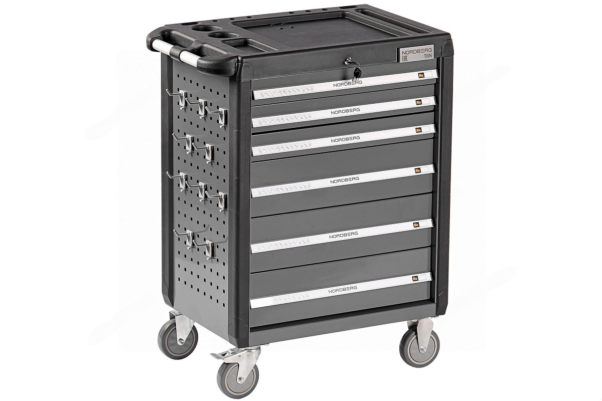 Тележка инструментальная, 6 выдвижных ящиков, серая NORDBERG T6N(G) фото 2