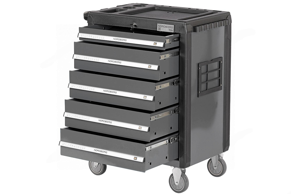 Тележка инструментальная, 5 выдвижных ящиков, серая NORDBERG T5N(G) фото 2
