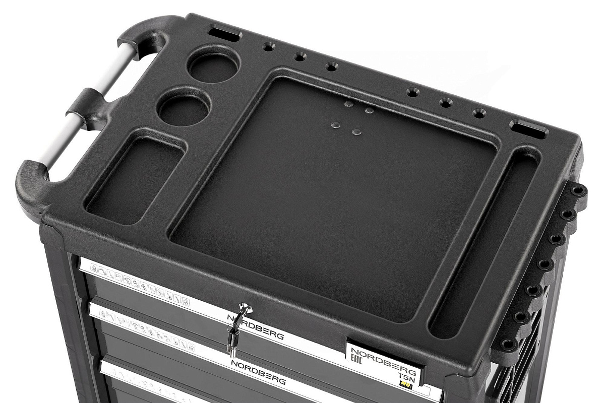Тележка инструментальная, 5 выдвижных ящиков, серая NORDBERG T5N(G) фото 5