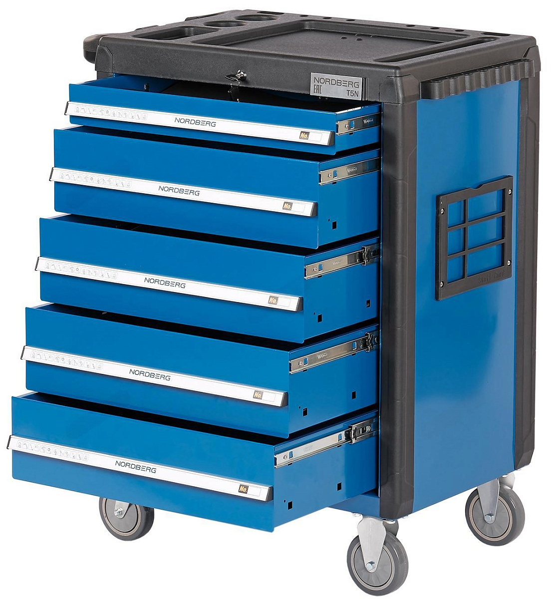 Тележка инструментальная, 5 выдвижных ящиков, синяя NORDBERG T5N(B) фото 2