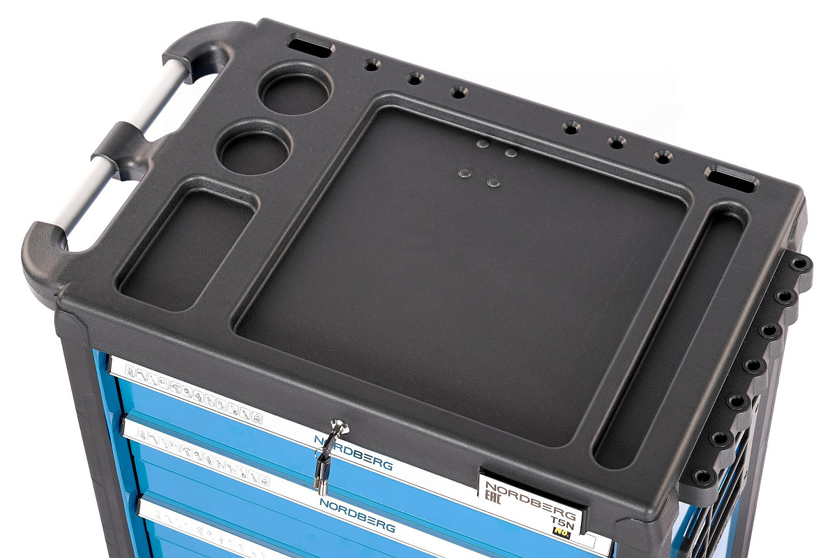 Тележка инструментальная, 5 выдвижных ящиков, синяя NORDBERG T5N(B) фото 4