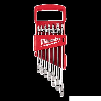Набор гаечных ключей дюймовых Milwaukee ⅜″ ⁷⁄₁₆″ ½″ ⁹⁄₁₆″ ⅝″ ¹¹⁄₁₆″ ¾″  Max Bite с трещоткой (7шт) 4932464995