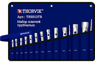Набор трубчатых ключей Thorvik TBSS12TB в сумке, 6-32 мм, 12 предметов 53738