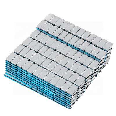 Грузики самоклеящиеся (12х5 г) Fe закругленные L=14 см, серые, 50 лент NORDBERG W5FR3G