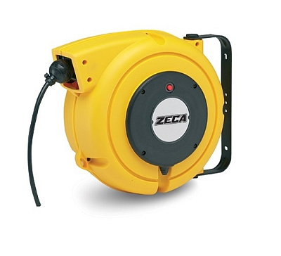 Катушка кабельная для заземления 10+1 метра, кабель 1 жила, пластиковый корпус, ZECA 4116