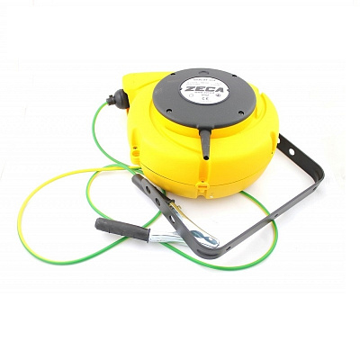 Катушка кабельная для заземления 15+1 метра, кабель 1 жила, пластиковый корпус, ZECA 5836/XF/314