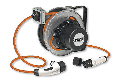 Катушка кабельная зарядки электромобилей 7+1 метр, 230В, 1Ф, 32А, вилка - тип 2, ZECA EV6322