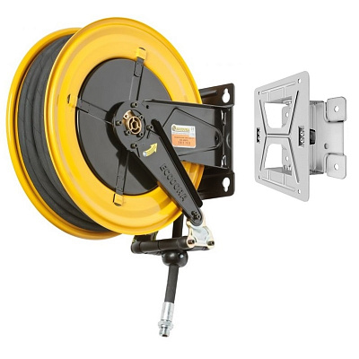 Катушка для раздачи масла 150 бар, шланг 15 м, диаметр 1/2", поворотная, ECODORA 430/42/SO