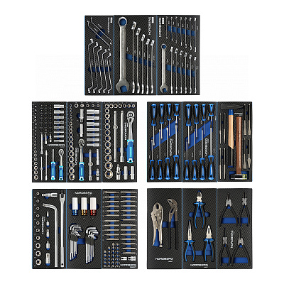 Набор инструментов из 15 ложементов, 265 предметов NORDBERG TS15265