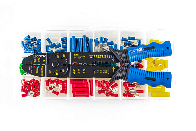 Набор для обжима с клещами и клеммами 201 предмет Licota TCP-10026