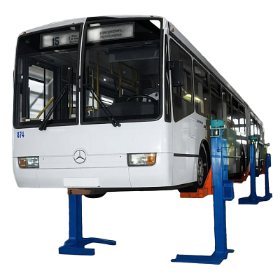ПП-24 Подкатной электромеханический подъёмник для грузовых трехосных автомобилей и автобусов-сцепок