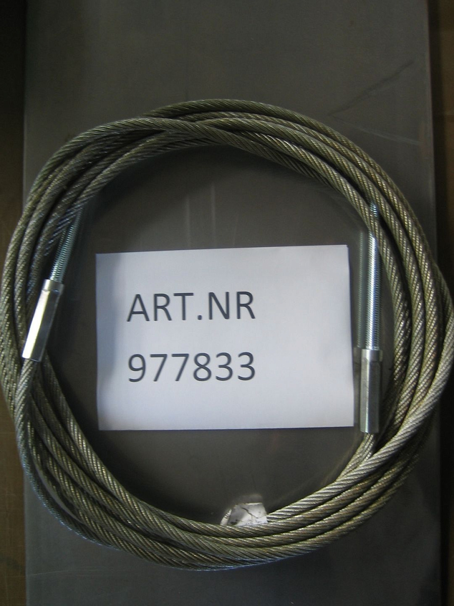Трос №4 09х03160 мм, с наконечником 2х M12x120, 4.40 H 4400 мм Nussbaum 977833 фото 1