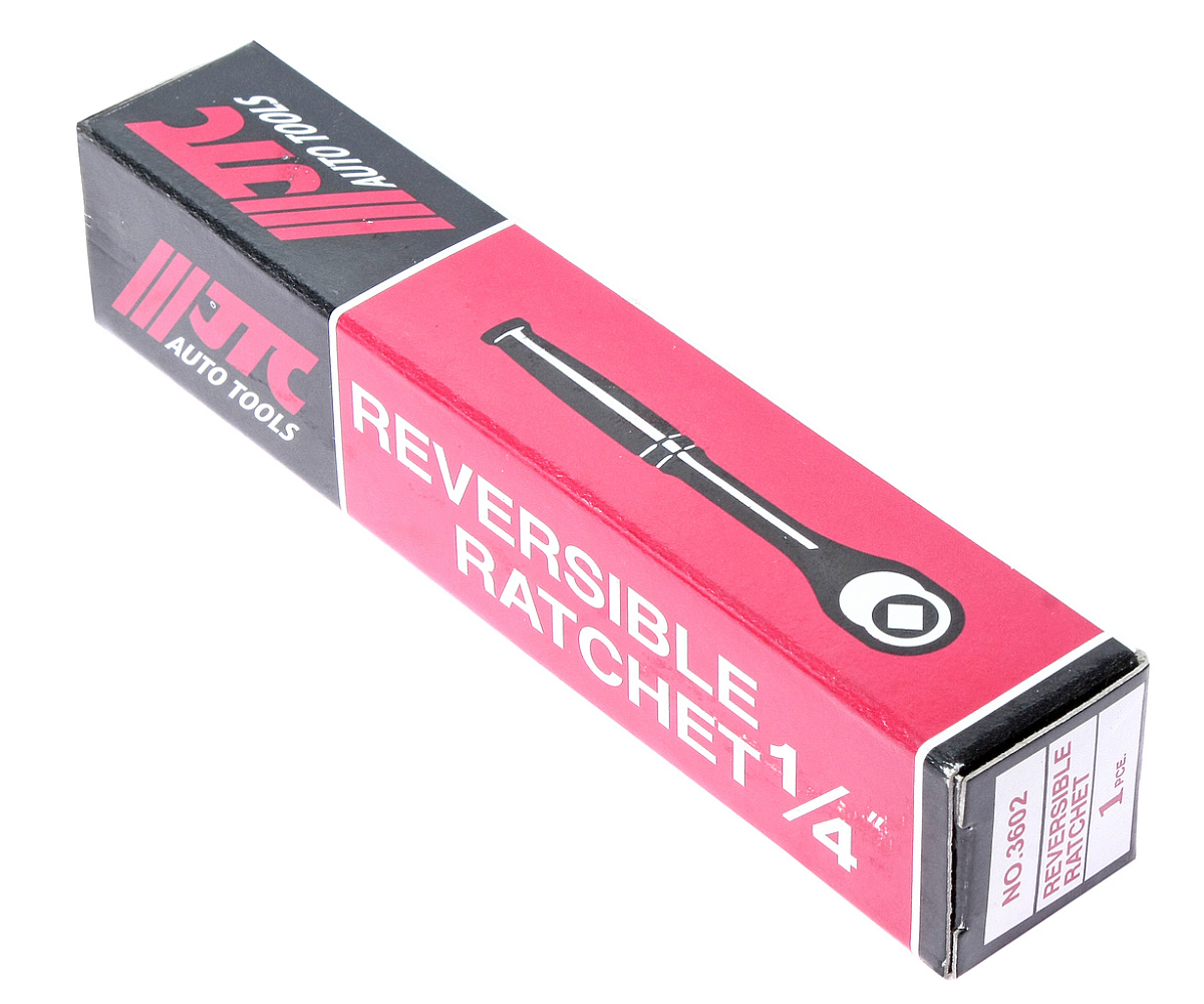 Ключ трещотка 1/4" 36 зубьев 128мм металлическая рукоятка JTC фото 3