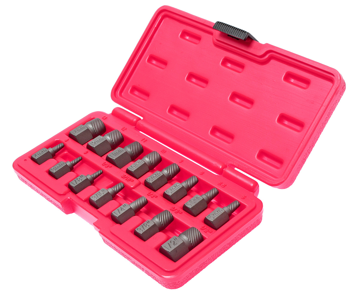 Набор экстракторов 1/8"-1/2" 3-14мм 15 предметов в кейсе JTC фото 1