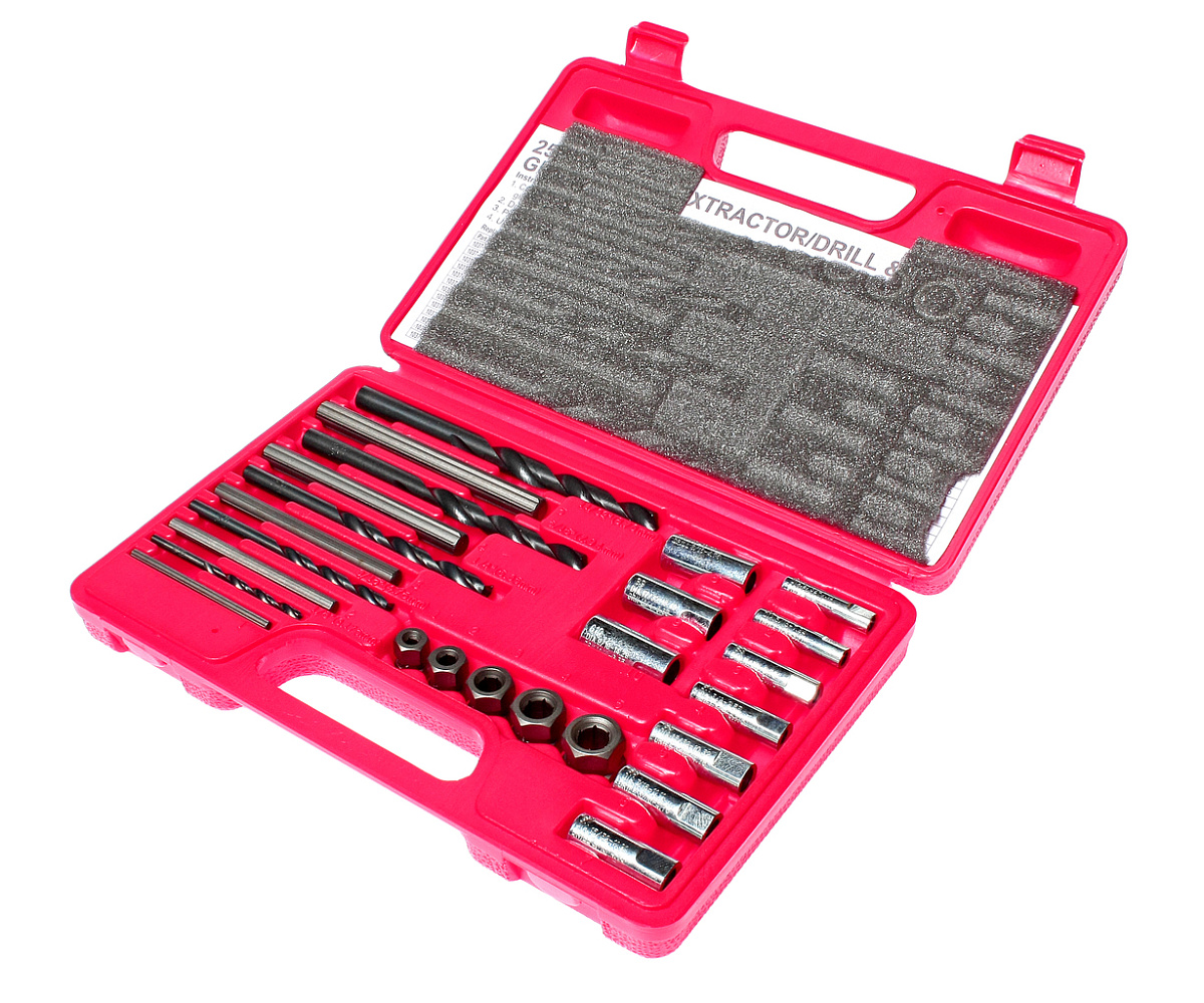 Набор экстракторов 5-16мм для поврежденных болтов 25 предметов в кейсе JTC фото 1