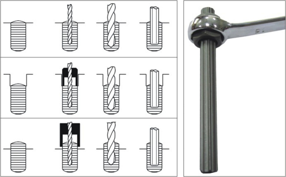 Набор экстракторов 5-16мм для поврежденных болтов 25 предметов в кейсе JTC фото 4