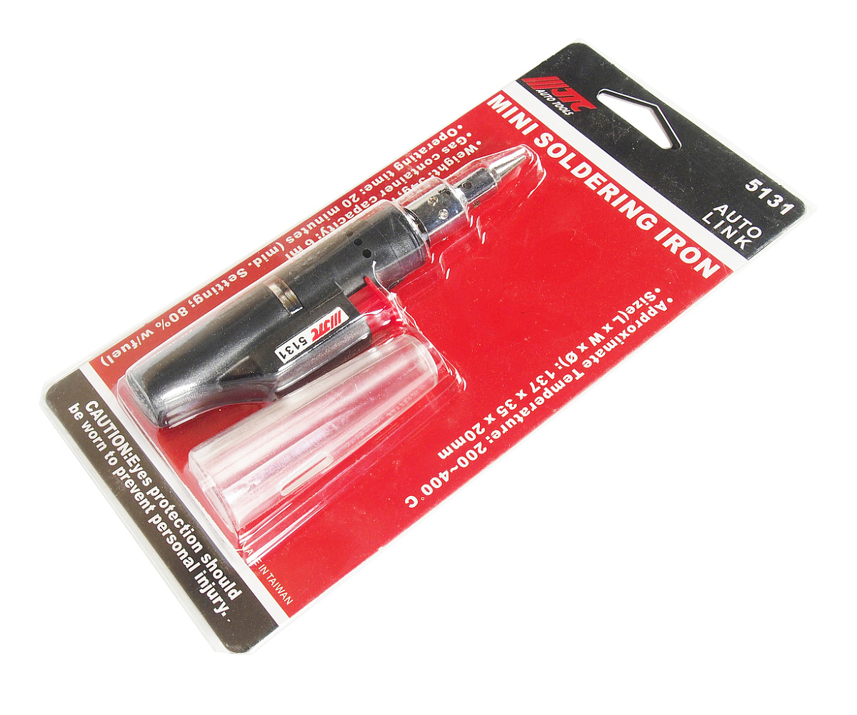 Паяльник мини 137х35х20 (рабочая температура 200-400С) газовый контейнер 6мл JTC фото 2