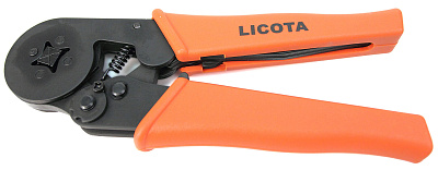 Пресс-клещи четырехгранные для опрессовки изолированных наконечников 0,08-6 мм² Licota ACP-6303