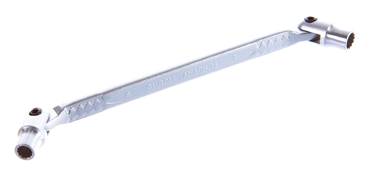 Ключ торцевой прямой 6х7мм шарнирный L=176мм JTC JTC-3964 фото 1